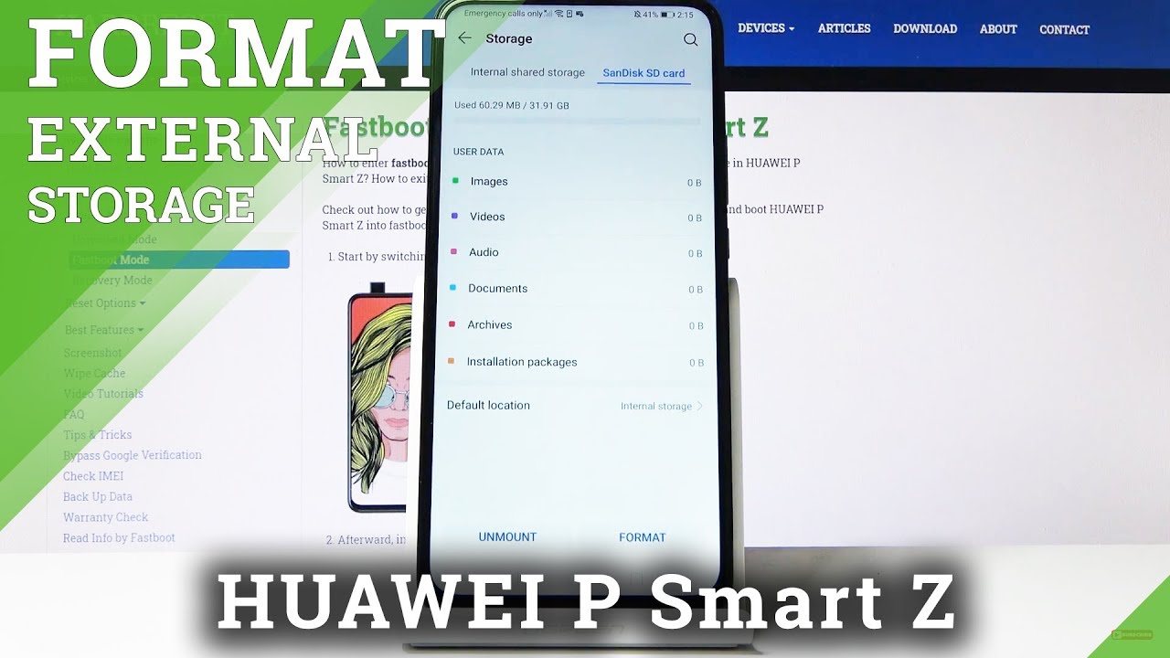 Slime Rabbit disguise How to Format SD in HUAWEI P Smart Z – Repair Memory Card - YouTube