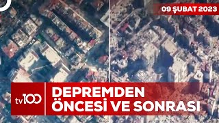 Depremin Yarattığı Yıkım Uydudan Görüntülendi | Ece Üner'le Tv100 Ana Haber