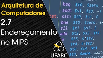 2.7 - Arquitetura de Computadores -  Endereçamento no MIPS