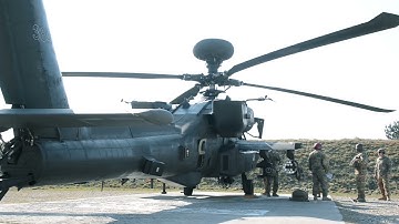 AH 64D Apache Longbow Attack Helicopter Weapons Loading