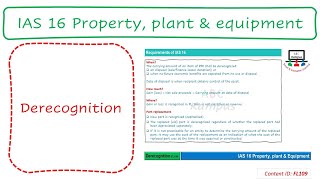 Lecture: Derecognition | IAS 16 (FL109)