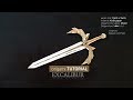 엑스칼리버 검  Excalibur sword origami designed by Nguyen Linh Son