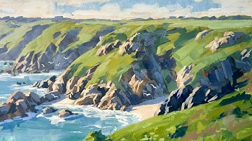 How to Paint LOOSE but REALISTIC Coastal Scenes! (Gouache Demo)