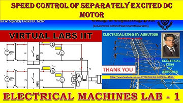 Speed Control Of Separately Excited DC Motor By Field & Armature Voltage Control | #VirtualLabsIIT |