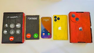 Wooden iPhone 16 vs Cardboard iPhone 16 Pro max incoming call