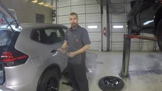 HOW TO CHANGE A FLAT TIRE ON A NISSAN ROGUE