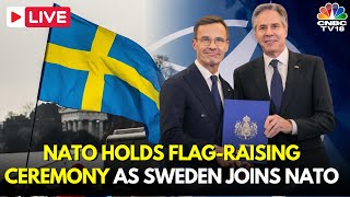 LIVE: FlagRaising Ceremony of Sweden at NATO Headquarters, Brussels | Sweden Joins NATO | IN18L