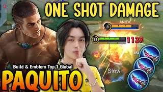 Thank You ONIC Kairi For Paquito Best Build & Emblem 100% ONE SHOT - Build Top 1 Global Paquito