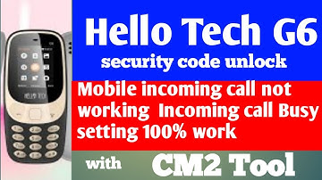 Hello tech G6  incoming call busy problem /incoming call busy setting 100% work