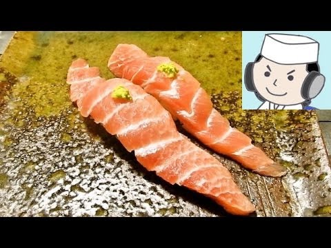 大トロの握り鮨 Sushi Of O Toro Fat Under Belly Of Tuna Youtube
