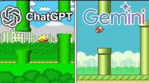 ChatGPT  vs Google Gemini 3 make Flappy Bird from scratch 