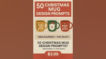 🎄 Design Stunning Christmas Mugs with AI! 🎁 #Midjourney