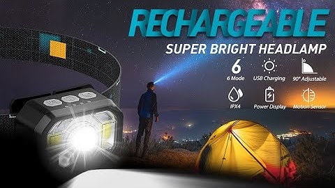 Voph Head Lamp 2 Pack, 1200 Lumens USB Type-C Motion Sensor Rechargeable Headlamp, 6 Modes Ultra