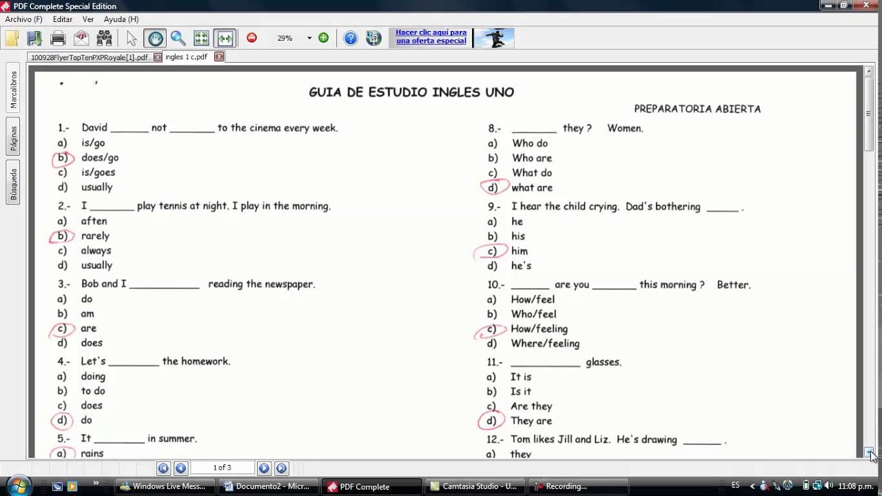 Preparatoria Abierta Ingles1 parte 1 - YouTube