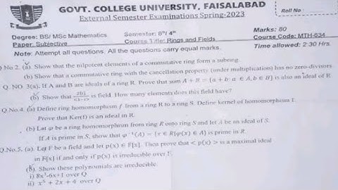 Gcuf past papers solution of rings and field/Bs Mathematics/MSC/part_2