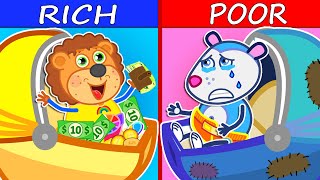 Rich Baby vs Broke Baby. Kids Stories | Lion Family | Cartoon for Kids