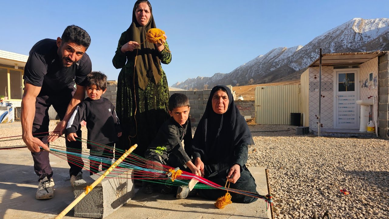 "Ali's Nomadic Life: Crafting Iranian Handicrafts with Zahra and Farzane"