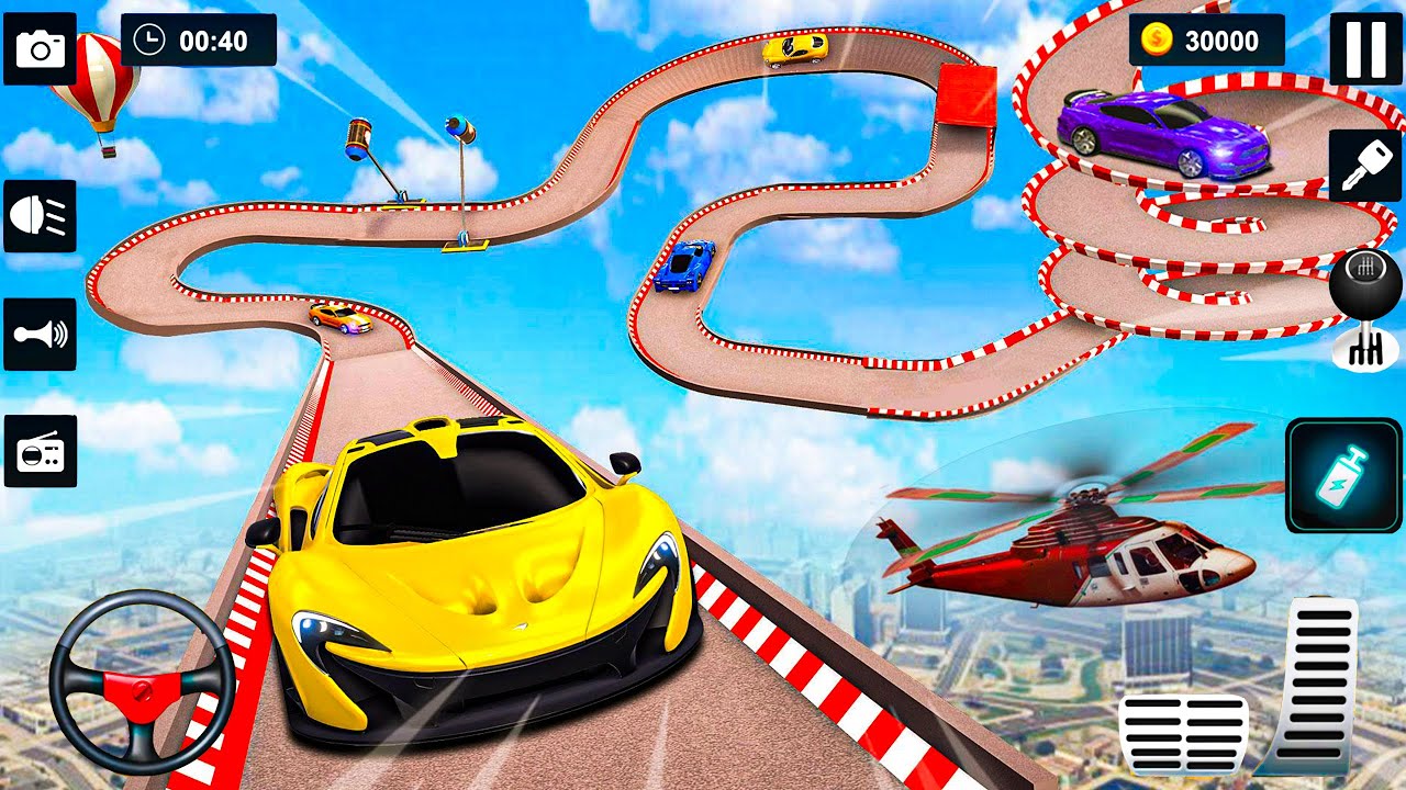 Mega ramp car racing Ramp car stunts Formula ramp car