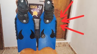 How to make swim fins from start to finish صنع زعانف السباحة