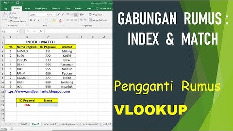 GABUNGAN RUMUS INDEX DAN MATCH SEBAGAI PENGGANTI VLOOKUP