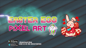 Easter Eggs Pixel Art Number Coloring Book - Learn How To Color Bunny Rainbow Art