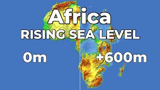 Africa - Rising Sea Level(4K) 🌊 #geography #map #africa #sealevelrise The Limits To Mapping