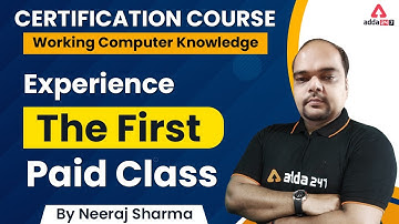 Computer Certification Course | Working Computer Knowledge | Experience the First Class by Neeraj