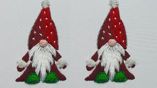 Аmazing embroidery ❄ Christmas embroidery ❄ How to embroider a Christmas Gnome