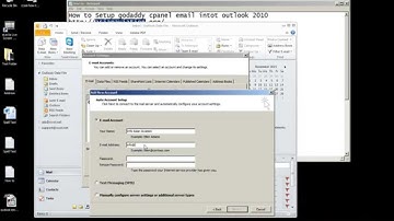 How to Setup go daddy c panel email into outlook 2010