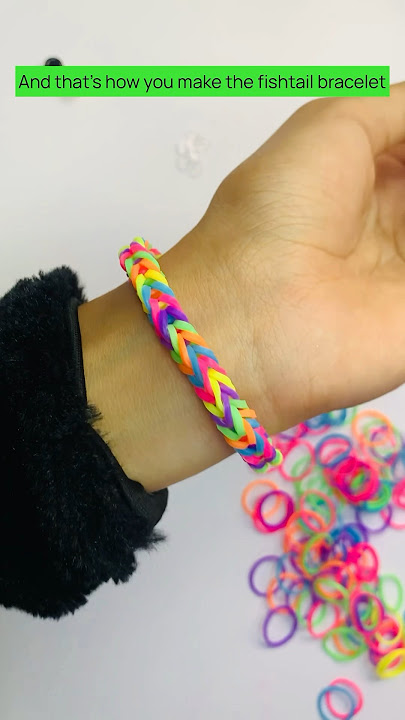 Loom band kit 🌈🩵 #rainbowloombracelet #loombands #artandcraft #diy #howto #bracelet