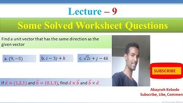 Applied Mathematics I Lecture-9