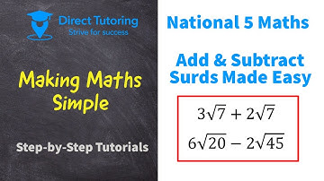 How to Add & Subtract Surds Easily. National 5 Maths