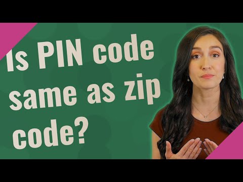 Is PIN code same as zip code?