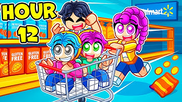 24 Hour OVERNIGHT at WALMART in Roblox?! (KICKED OUT)
