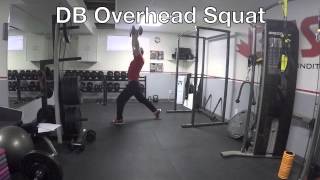 DB Overhead Split Squat