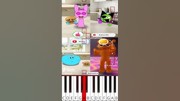 Inflated 🎈 Sky is Starving 🍽️  | Incrediboxx Sprunki (@HF_Animation) - Octave Piano Tutorial