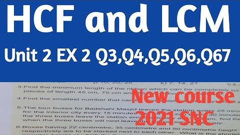 Exercise 2 unit 2 class 5 Math kpktbb ptb| Questions 3,4,5,6,7| Textbook Grade 5 Math HCF and LCM