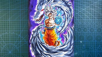 How to Draw Goku Mastered ultra instinct With Shenron🤯- [ Dragonball ]