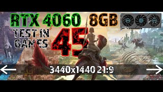 TEST IN 45 GAMES | RTX 4060 8GB | 3440x1440 21:9 UWQHD Benchmark