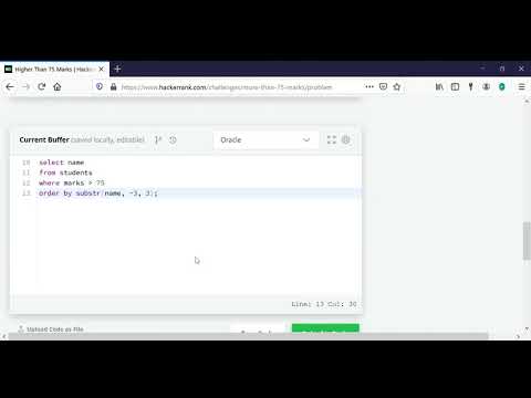 Higher Than 75 Marks HackerRank SQL - YouTube