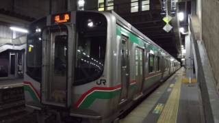【FHD・60fps】 東北本線 E721系P-40編成+701系F2-510編成 普通 福島行 郡山駅4番線を発車 【osmo+撮影】