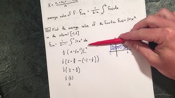 Calc 6.5 average value of a function
