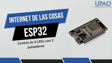 IoT - Práctica con ESP32: Control de 4 LEDs con 2 pulsadores (Trabajo Opcional - Sesión 2)