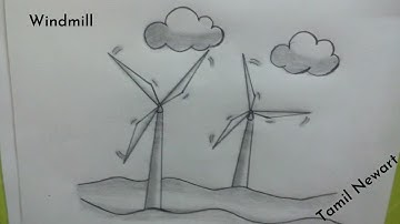 How to draw a Windmill | Easy drawing | @TamilNewArt