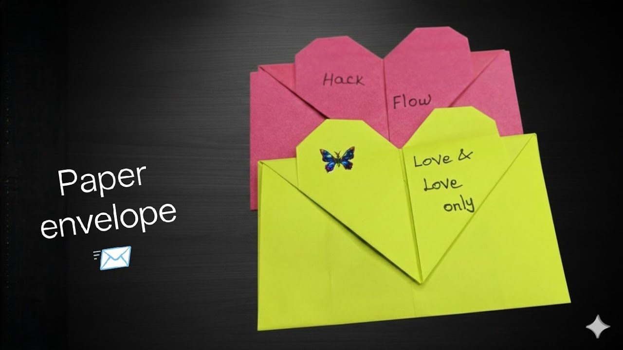 Как сделать бумажный конверт БЕЗ КЛЕЯ И СКОТЧА