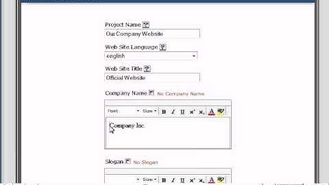 Editing your website information in RVSiteBuilder