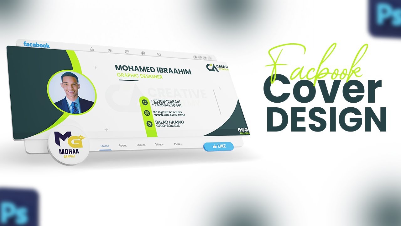 Adobe Photoshop sida loo sameyo facbook cover desi