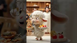 🍼Tatlı kuzu garson iş başında!🐑💫 #kuzugarson #şirinanlar #çizgifilm #shorts #sevimlikareler #kids