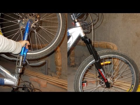 Как снять вилку с велосипеда видео