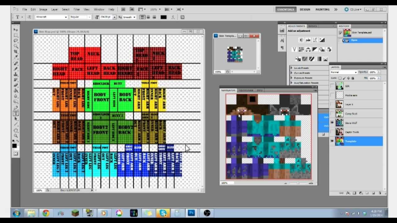 download minecraft skin template